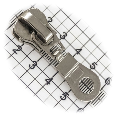 Бегунок №10, для металлической молнии, капля, никель, цена 