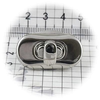 Замок для сумки 3455 поворотный, никель