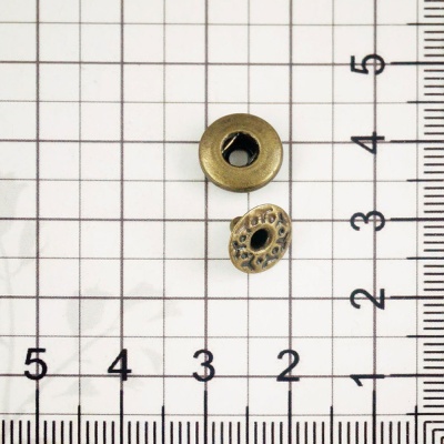 Кнопка пружинная 10 мм, антик, цена 7.50 руб