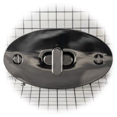 Замок для сумки 0042Л поворотный, блэк никель, цена 337.50 руб