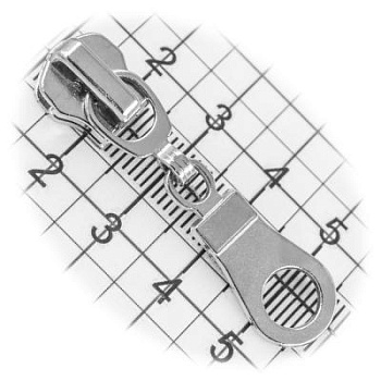 Бегунок №05, для металлической молнии, капля, никель