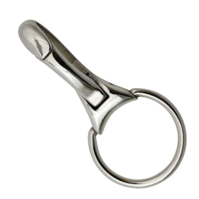 Карабин с кольцом 3002, никель, цена 168 руб