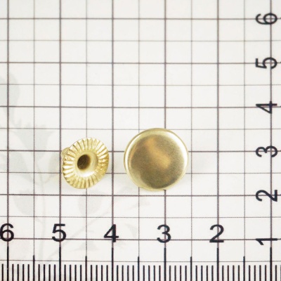 Кнопка пружинная 12.5 мм, золото, цена 8.50 руб