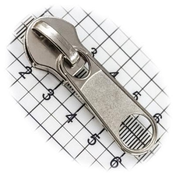 Бегунок №10, для витой молнии, галантерейный, простой, никель