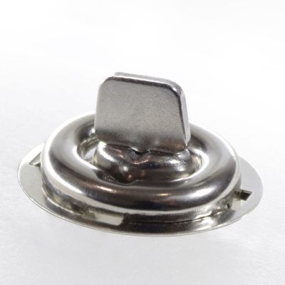 Кнопка поворотная 10x16 мм, никель, с люверсом, цена 207.50 руб