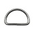 Полукольцо, под ремень 32 мм, никель