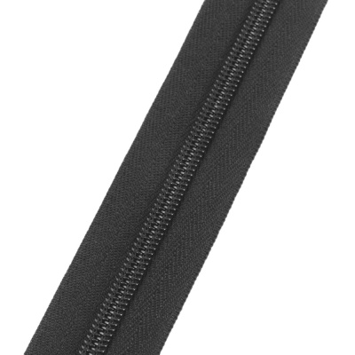 Молния Т5, витая, рулонная, рулон 200 м, черная, цена 