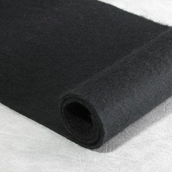 Войлок, шерсть, черный, 130 см