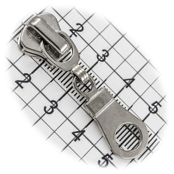 Бегунок №05, для тракторной молнии, капля, никель