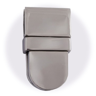 Замок для сумки УВ029 цупферный, никель, цена 182 руб