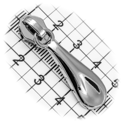 Бегунок №05, для витой молнии, галантерейный, капля 740, никель, цена 52.50 руб