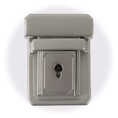 Замок для сумки 4592 с ключом, матовый никель, цена 262.50 руб