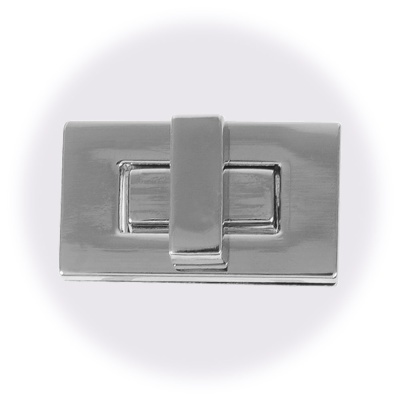 Замок для сумки 6010 поворотный, никель, цена 224 руб