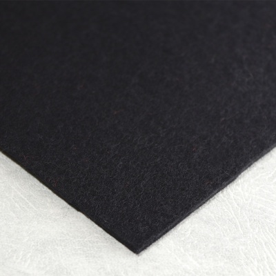 Войлок натуральный, 1.3 м, черный, шерсть, цена 