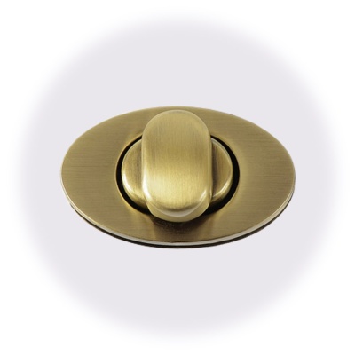 Замок для сумки 6342 поворотный, антик, цена 316 руб