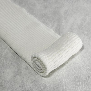 Трикотажная резинка, белая, 35 см