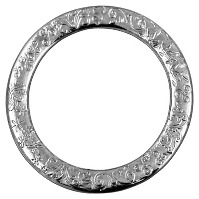 Кольцо декоративное 165О, d 38 мм, никель, цена 150 руб