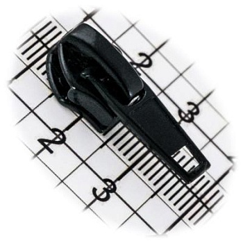 Бегунок №07, для витой молнии, обувной, черный