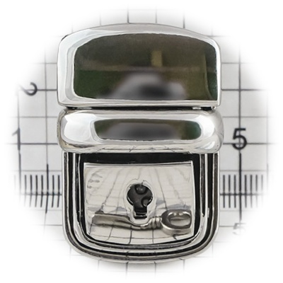 Замок для сумки А0605 с ключом, никель, цена 