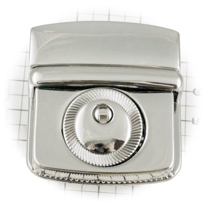 Замок портфельный КА0123А с ключом, никель, цена 