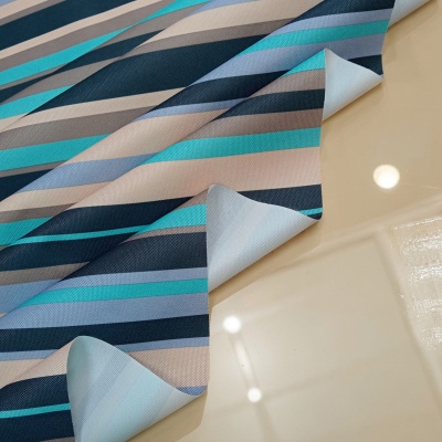 Оксфорд 600D PU 1000 принт ПОЛОСА БИРЮЗА, 230 г/м2, 150 см, цена 674.50 руб