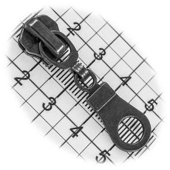 Бегунок №05, для металлической молнии, капля, блэк никель