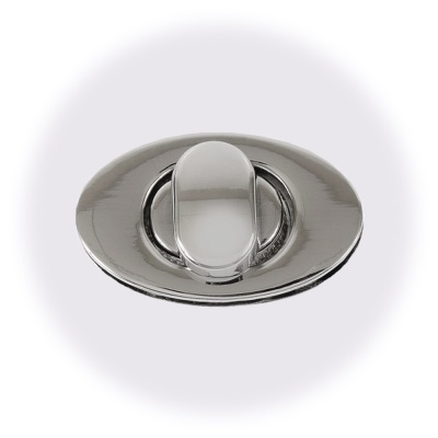 Замок для сумки 6342 поворотный, никель, цена 