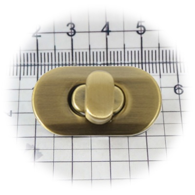 Замок для сумки 3455 поворотный, антик, цена 283 руб