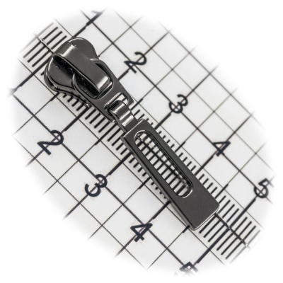 Бегунок №03, для тракторной молнии, декоративный, блэк никель, цена 48.50 руб