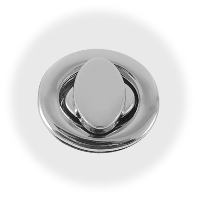 Замок для сумки 6280 поворотный, никель, цена 218.50 руб