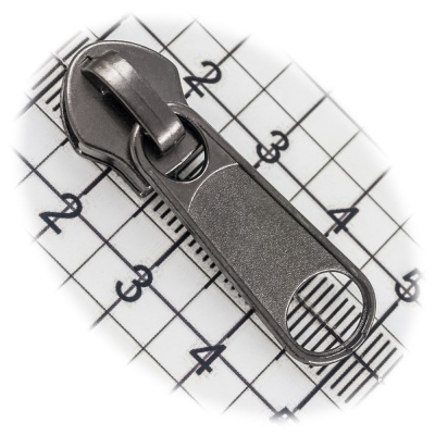 Бегунок №08, для витой молнии, галантерейный, простой, блэк никель, цена 14.50 руб