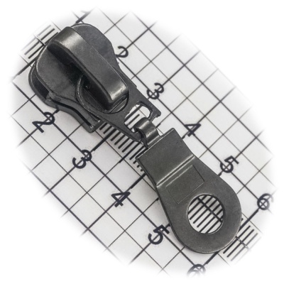 Бегунок №10, для металлической молнии, капля, блэк никель, цена 46 руб