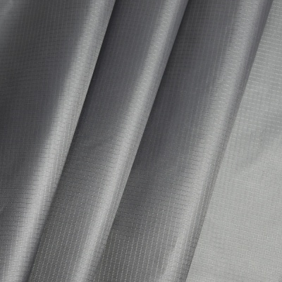 Таффета, 210Т, Ripstop, PU 4000, полиэстер, 85 г/м2, ш. 150 см, темно-серый, цена 318 руб