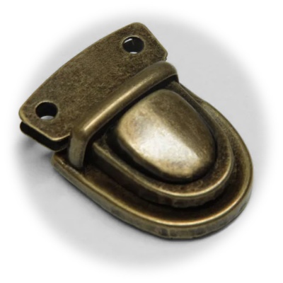 Замок для сумки ЛМ-72 цупферный, антик роллинг, цена 174 руб