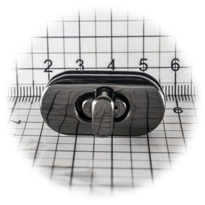 Замок для сумки 0025Л поворотный, блэк никель, цена 175.50 руб