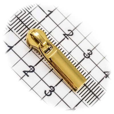 Бегунок №03, для витой молнии, галантерейный, плоский, золото, цена 