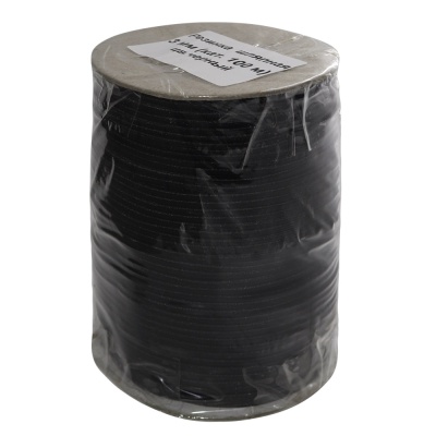 Резинка шляпная, 3 мм, черная, цена 