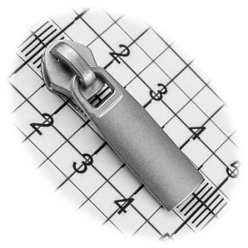 Бегунок №05, для витой молнии, галантерейный, плоский, матовый