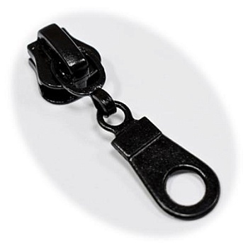 Бегунок №05, для тракторной молнии, капля, черный