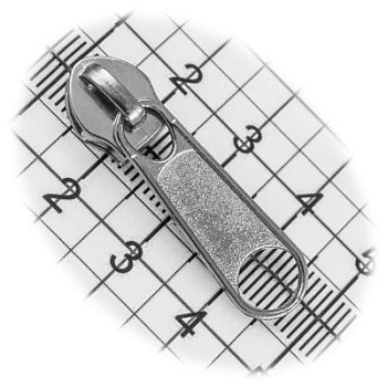 Бегунок №05, для витой молнии, галантерейный, простой, никель