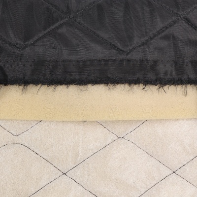 Стежка прошитая на поролоне 3 мм, ш. 150 см, черная, крупная, цена 306.50 руб