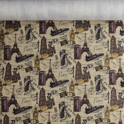 Принт на велюре Big Ben Latte, 255 г/м2, ш. 145 см, цена 336 руб