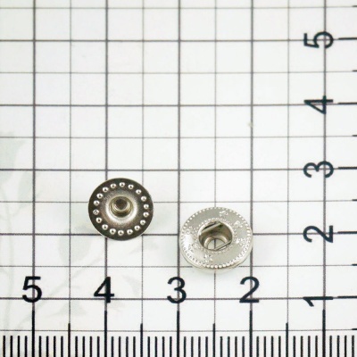 Кнопка пружинная 10 мм, никель, цена 7.50 руб
