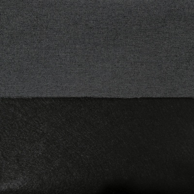Рогожка на флисе Luna, Мокрый асфальт, 493 г/м2, ш. 140 см, цена 