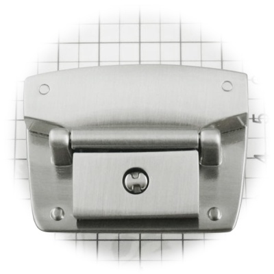 Замок портфельный 4262 с ключом, никель, цена 360 руб