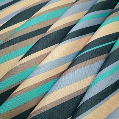 Оксфорд 600D PU 1000 принт ПОЛОСА БИРЮЗА, 230 г/м2, 150 см, цена 674.50 руб