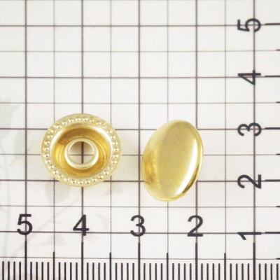 Кнопка кольцевая 15 мм, золото, цена 8.50 руб