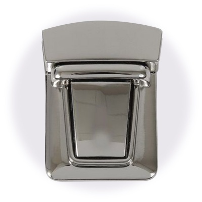 Замок для сумки УВ301 цупферный, никель, цена 240 руб