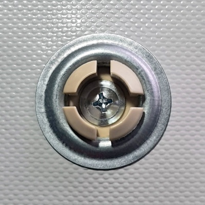 Крепеж для люверса 16 мм, бежевый, цена 36 руб