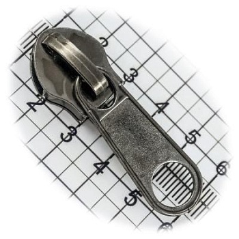 Бегунок №10, для витой молнии, галантерейный, простой, блэк никель